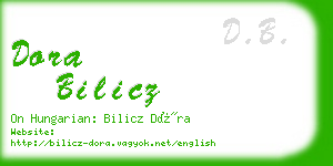 dora bilicz business card